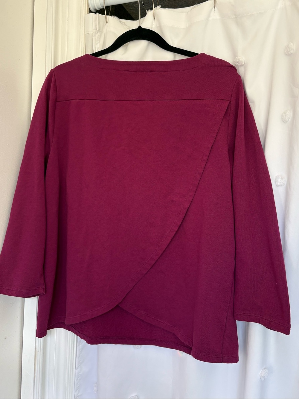 LOFT Tulip Back Raspberry Sweatshirt